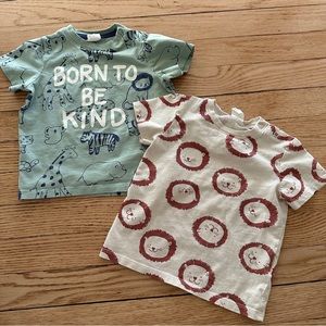 H&M PRINTED TEE SET